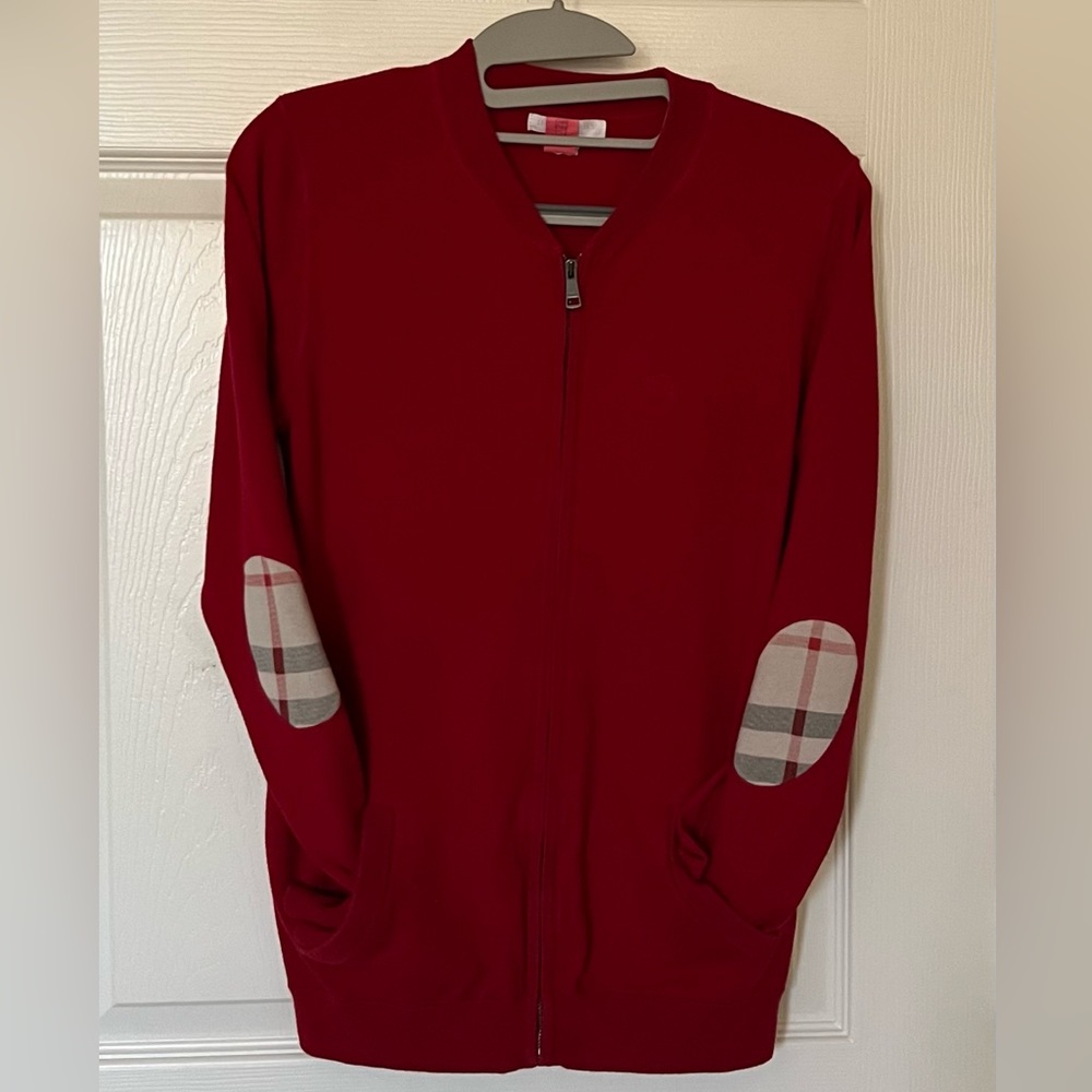 EUC Dark red Burberry 14 youth jacket